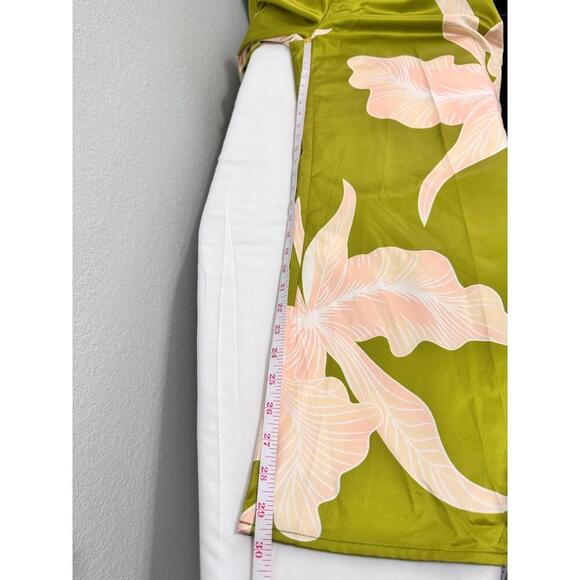 NWT‎ Stylewe Green & White Floral Print Crop Top With High Waist Wide Leg Pants - Picture 9 of 10